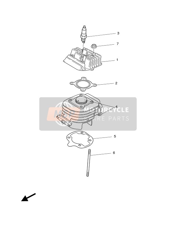 5JHE11810000, Gasket,Cylind.Head, Yamaha, 2